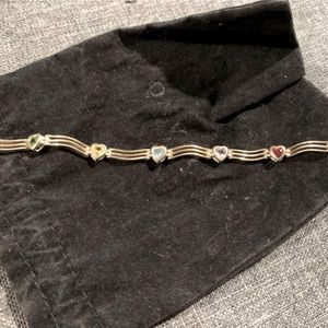 Sterling Silver Family Stone Bracelet